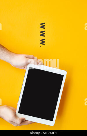Yellow Internet Background Stock Photo