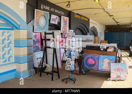 Art Shop, Kings Road Arches, Brighton, East Sussex, England, United Kingdom. Stock Photo