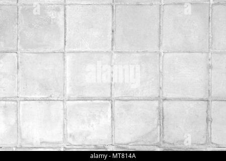 White bricks tile seamless background and texture Stock Photo