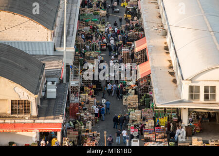 Palermo, Sicily, Italy - May 25: People working in the wholesale fruit and vegetable trade market in Palermo on May 25, 2018 Stock Photo