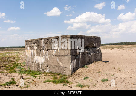 Bunker from Second World War at Bledowska Desert in Poland Stock Photo