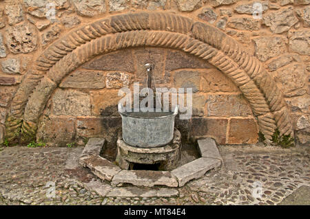 Santillana Del Mar, Cattle Drinking Trough, North Spain; Stock Photo