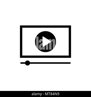 Play icon. Simple watch video symbol. Player icon Stock Vector