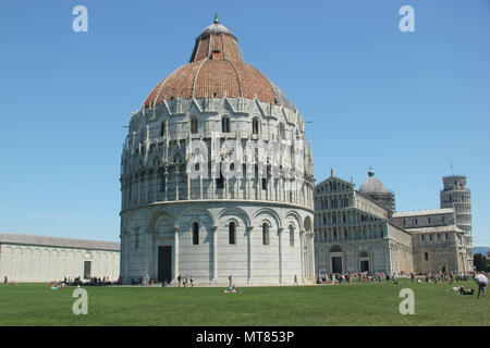 Pisa Baptistery in Square of Miracles in Pisa, Italy Stock Photo