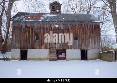 Iconic rural scenes of Midwest USA farm landscapes. Stock Photo