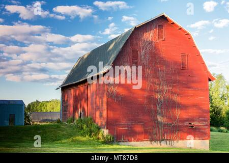 Iconic rural scenes of Midwest USA farm landscapes. Stock Photo