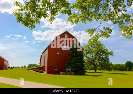 Iconic rural scenes of Midwest USA farm landscapes. Stock Photo