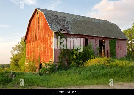 Iconic rural scenes of Midwest USA farm landscapes. Stock Photo