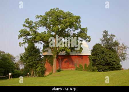 Iconic rural scenes of Midwest USA farm landscapes. Stock Photo