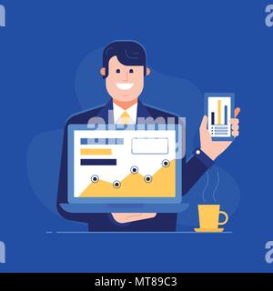 Growing Successful Business Concept Stock Vector