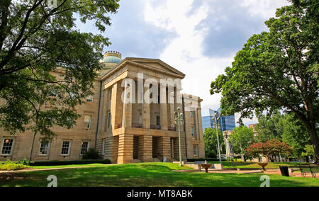 North Carolina State Capitol Building, a Greek Revival style architecture in downtown Raleigh, also a U.S. National Historic Landmark in Capitol Area  Stock Photo
