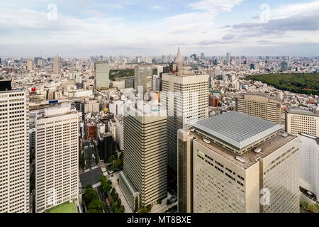 Beautiful aerial view of downtown, Tokyo, Japan Stock Photo