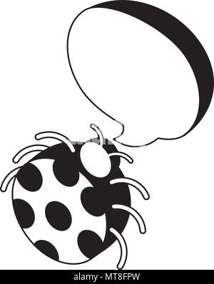 ladybug virus speech bubble isometric Stock Vector