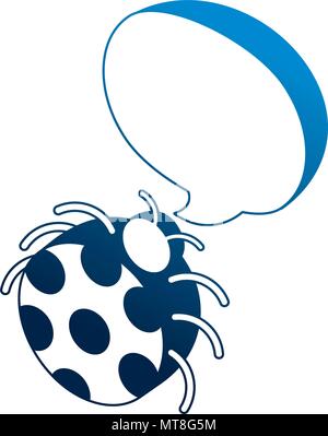 ladybug virus speech bubble isometric Stock Vector