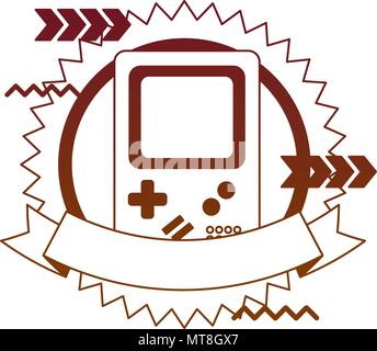 retro game electronic console classical Stock Vector