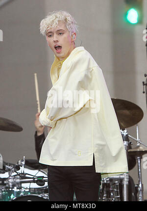 New York, USA. 28th May, 2018. Troye Sivan performs on NBC's Today Show Concert Series in New York City on May 28, 2018. Credit: RW/MediaPunch Credit: MediaPunch Inc/Alamy Live News Stock Photo