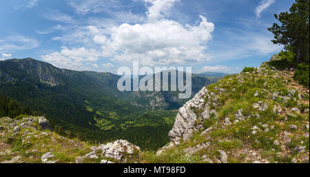 Mountains and canyon in Durmitor, Montenegro Stock Photo