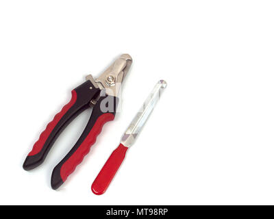 Dog nail clippers , Placed on a white background Stock Photo
