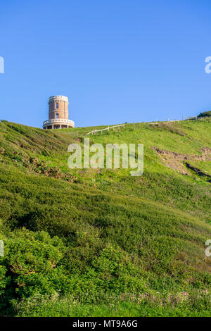 Clavell Folly/ Tower or Kimmeridge Tower on top of Hen Cliff near Kimmeridge Bay in Dorset, England, UK Stock Photo
