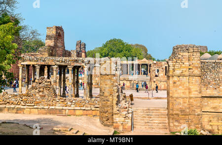 Alauddin Khilji Tomb and Madrasa at the Qutb Complex in Delhi, India Stock Photo