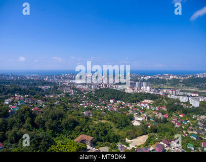 Aerial view on Sochi city Stock Photo