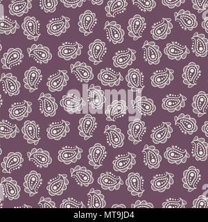 Paisley burgundy simple indian pattern. Stock Vector