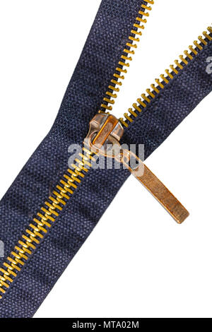Sewing clasp close-up on white isolated background Stock Photo