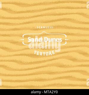 Vector seamless sand texture background with natural waves Stock Vector