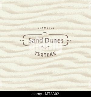 Vector seamless sand texture background with natural waves Stock Vector