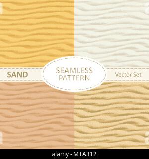 Set of vector seamless sand texture background Stock Vector