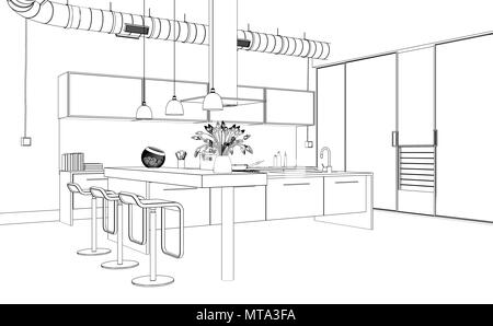 I drew my kitchen : r/drawing