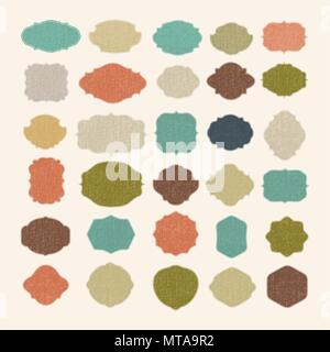 Set of vintage frames for emblems, labels, insignia Stock Vector