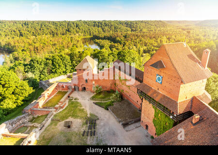 Turaida castle at sunset, Latvia Stock Photo
