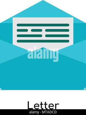 Letter icon isolated on white background for your web and mobile app design Stock Vector