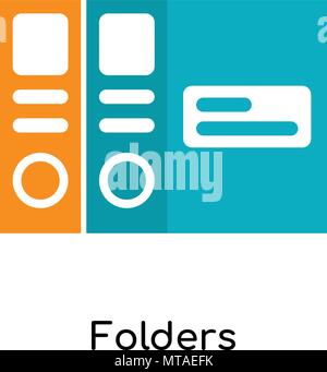 Folders icon isolated on white background for your web and mobile app design Stock Vector