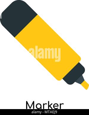 Marker icon isolated on white background for your web and mobile app design Stock Vector