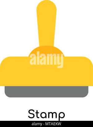 Rubber Stamp icon linear logo mark set collection in black and white ...