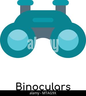 Binoculars icon isolated on white background for your web and mobile app design Stock Vector