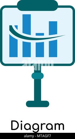 Diagram icon isolated on white background for your web and mobile app design Stock Vector
