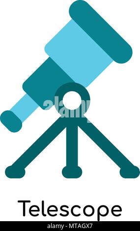 Telescope icon isolated on white background for your web and mobile app design Stock Vector