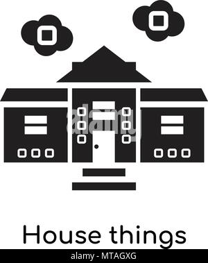 House things icon isolated on white background for your web and mobile app design Stock Vector