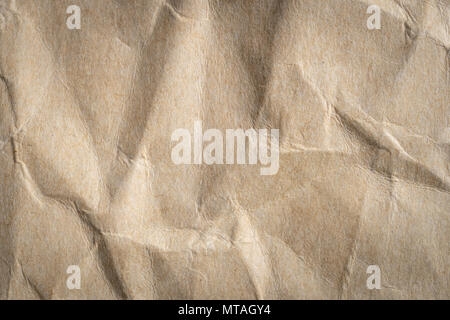 crumpled brown paper texture and background Stock Photo
