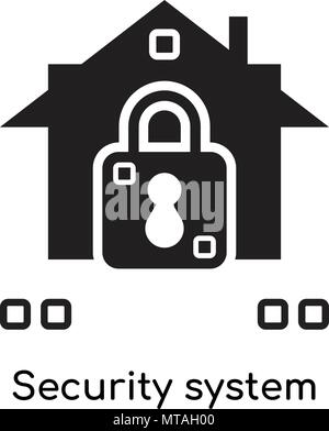 Security system icon isolated on white background for your web and mobile app design Stock Vector