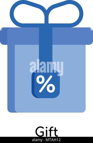 Gift icon isolated on white background for your web and mobile app design Stock Vector