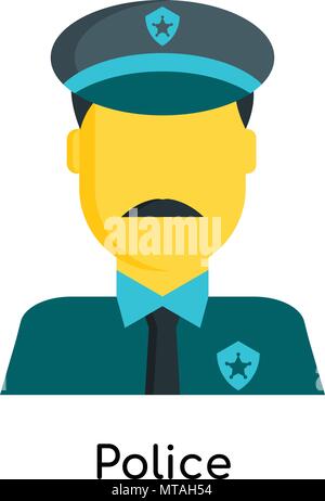 Police icon isolated on white background for your web and mobile app design Stock Vector