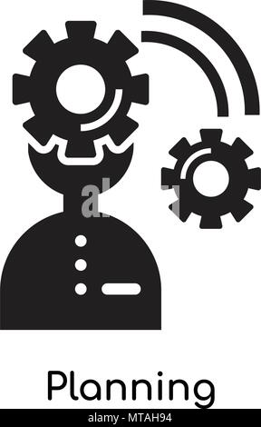 Planning icon isolated on white background for your web and mobile app design Stock Vector