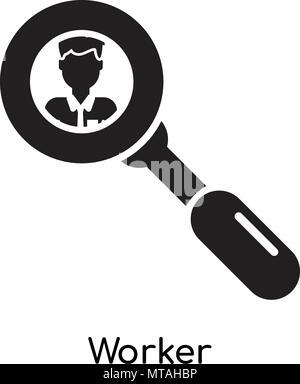 Worker icon isolated on white background for your web and mobile app design Stock Vector