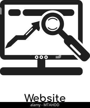 Website icon isolated on white background for your web and mobile app design Stock Vector