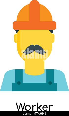 Worker icon isolated on white background for your web and mobile app design Stock Vector