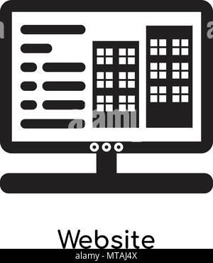 Website icon isolated on white background for your web and mobile app design Stock Vector